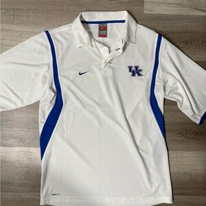 Nike Kentucky Wildcats White Shirt with Blue Trim